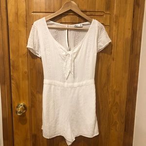 Hollister white romper